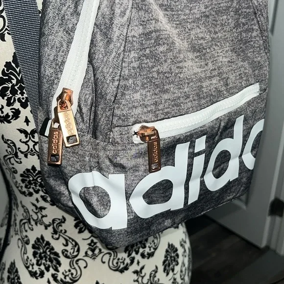 Adidas Mini Backpack with Rose Gold Zippers 💗✨ - Picture 2 of 4